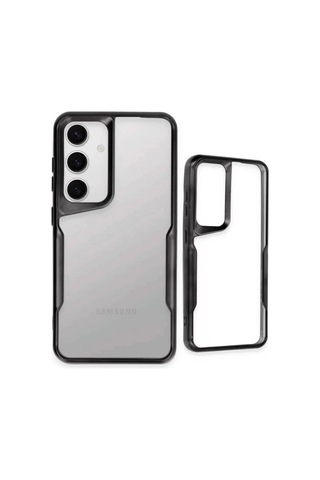 Samsung Galaxy UyumluS25 Kılıf Boyi Silikon Kapak - Siyah Çok Renkli