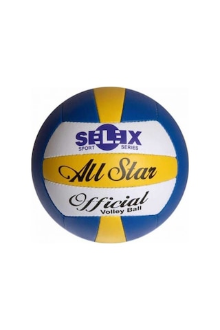 Selex All Star No 5 Dikişli Voleybol Topu Mavi Sarı Mavi - Sarı