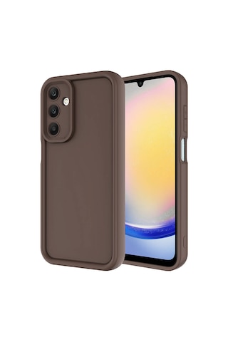 Samsung Uyumlu Galaxy A15 Kılıf Kamera Korumalı Zore Ananas Kapak Kahverengi