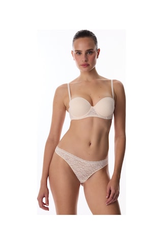 Penti Bej Pop Up Destekli Lace Dantel Sütyen