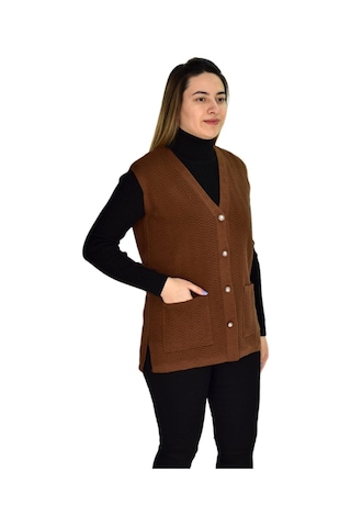 Kadın Cepli Triko Yelek Bgl-st03343 001