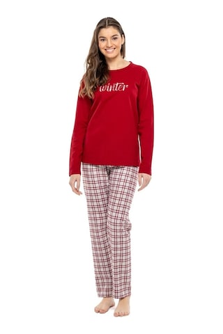 Ciciten Mod Collection Sıfır Yaka Kareli Bayan Pijama Takım 001