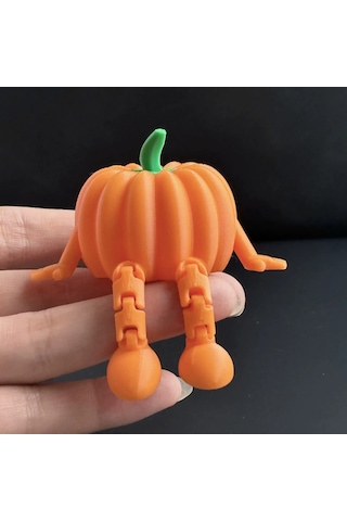Yifomall Halloween Kabak Figürü: 3d Baskı, Hareketli Eklemli, Masal Karakteri, Ofis/ev Dekorasyonu