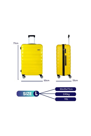 Vegmann Delphin Sarı Büyük Boy Valiz