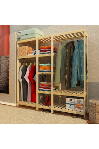 Bado - Açık Ahşap Gardırop