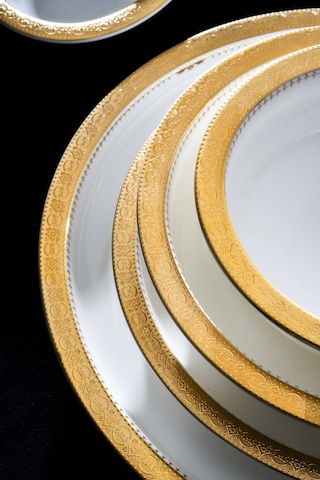 Acar Arcadia 58 Parça Yemek Takımı Beyaz/gold