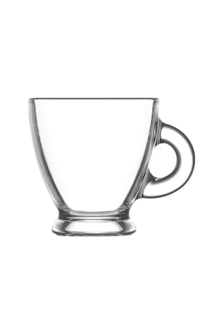 LAV Roma Cam Espresso Fincanı 6 Kişilik 95 ml Kulplu (Türk Kahvesi Fincanı )