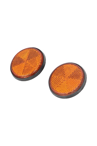 Moveevo Kırmızı Dairesel Pmma Yansıtıcı - Motor, Atv, Araçlar İçin Yüksek Görünürlük Ve Yol Güvenliği - 2 Adet Set