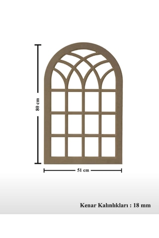 Ahşap Mdf Boyanabilir Dekoratif Duvar Aynası 3