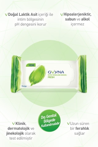 Gvyna İntim Genital Bölge 15' Li Temizleme Mendili