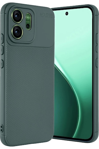 Oppo Reno 14f Auto Focus Karbon Kapak - Koyu Yeşil