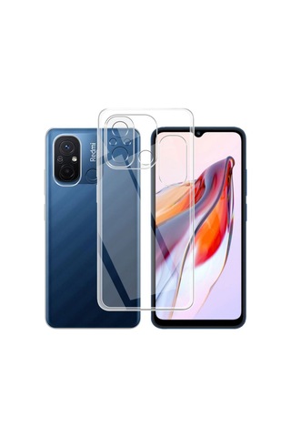 Logis Redmi 12c Kılıf Süper Silikon Şeffaf Şeffaf