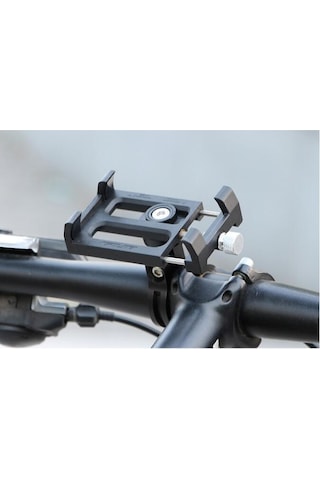 Impact Hug Bisiket Telefon Tutucu Plastik+alüminyum Siyah