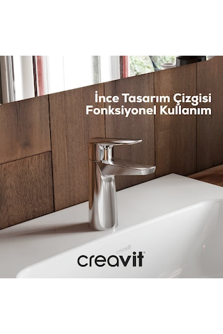 Creavit Bevel Lavabo Banyo Eviye Bataryası 3'lü Set BV1500-BV2500-BV8500 Krom