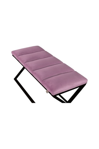Varcera Black- Pembe Dilimli Model Puf & Bench & Koltuk & Oturma Bankı & Yatak Odası Önü