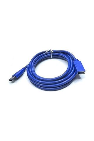 Usb 3.0 Dişi Erkek Uzatma Kablosu Mavi Kablo 3m