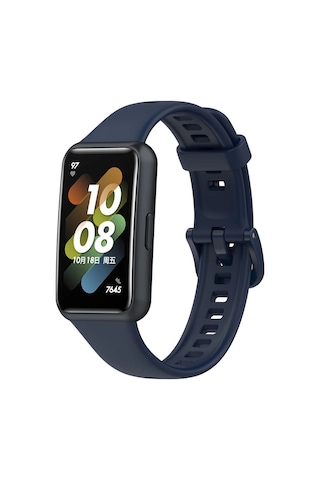Huawei Band 7 Uyumlu Silikon Kordon Kayış Lacivert