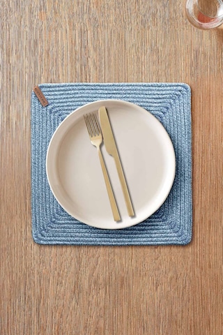 Koza Home Cesta El Yapımı Örgü Turkuaz Kare Supla 32x32 4002 Turkuaz