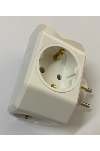 Viko Yonca Plus Beyaz Üçlü Topraklı Priz Golyat Fişli