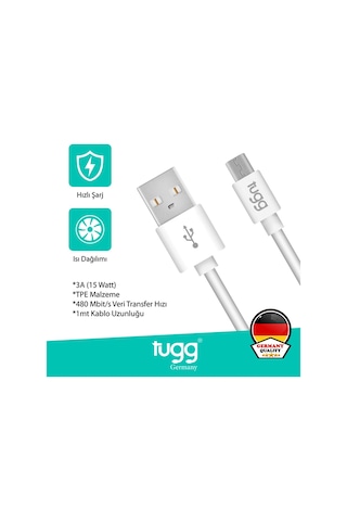 Tugg Germany 104603 Şarj Kablosu 1m Usb- Micro