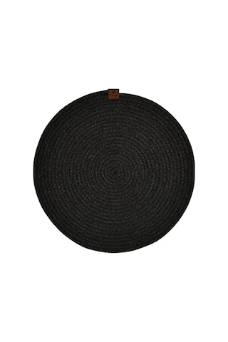 Amerikan Servis Runner Supla Sunum Çeyiz Takım Örme Örgü Tabak Altı Yanmaz Füme Renk 6 Adet Füme