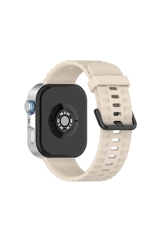 Newface - 177 - Huawei Apple Watch Uyumlu Fit 3 Kla Kordon - Csmo-tex - - Bej