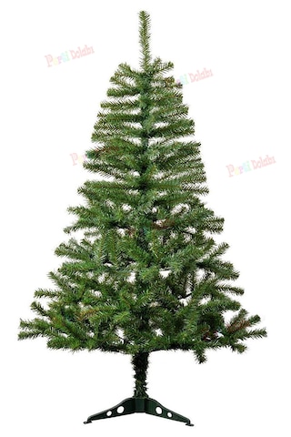 120cm Yılbaşı Ağacı Yeşil Çam Ağacı Plastik Ayaklı