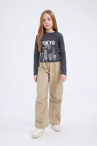 DeFacto Kız Çocuk Beli Lastikli Düz Paça Paraşüt Pantolon D7605A825SMBG414 Bej