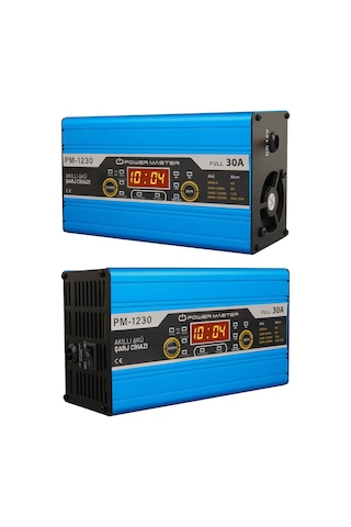 Powermaster Dc-1230 12 Volt Max 30 Amper Akü Şarj Cihazı Aleti Oto Araç Karavan İçin Uygun Devre Korumalı
