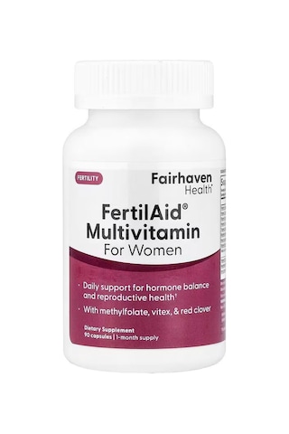 Fairhaven Health Fertilaid Multivitamin For Women With Methylfolate Vitex, & Red Clover 90 Capsules
