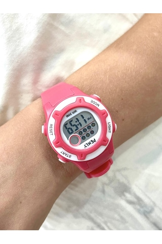 Penly Su Geçirmez Dijital Çocuk Kol Saati 8203 Model Pembe +4 Renk Kronometre-alarmlı 5atm