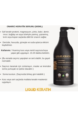 Onarıcı Saf Keratin Saç Bakım Serumu 500ml