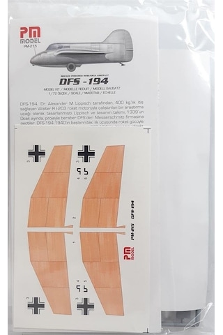 Pm Model 215 1/72 Ölçek, Dfs-194 Roket Motorlu Uçak, Plastik Model Kiti-50513