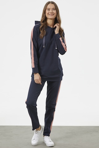 Çift Renk Kapüşonlu Eşofman Takım - Lacivert 001