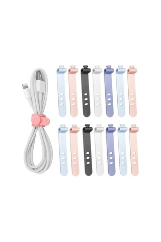 Pazly Yumuşak Ve Usb Silikon Seçeneği Renk Organizatör Kulaklık Kablolu Kabloları İçin Geeroyoo Bağlayıcı Ayarlanabilir Adet 5/10/15 5 - Ag