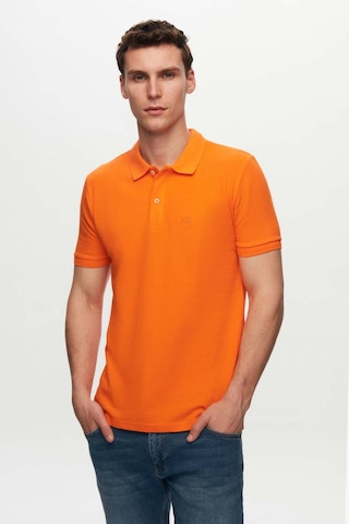 D's Damat Ds Damat Regular Fit Turuncu Pike Dokulu %100 Pamuk Kıvrılmaz Polo Yaka Nakışlı T-shirt 4HC14ORT51000_T01 Turuncu