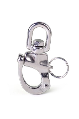 2'li Fırdöndülü Mandar Kilidi. 12mm. Snap Shackle. 304 Krom