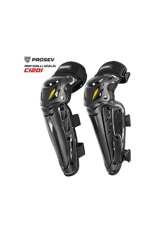 C1201 Motosiklet Mafsallı Dizlik Siyah