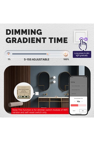 Singree Akıllı Wifi Aydınlatma Anahtarı - Uzaktan Kontrol, Zamanlayıcı, Alexa/google Asistan Uyumlu, Kademeli Açma/kapama 5-15s Diğer