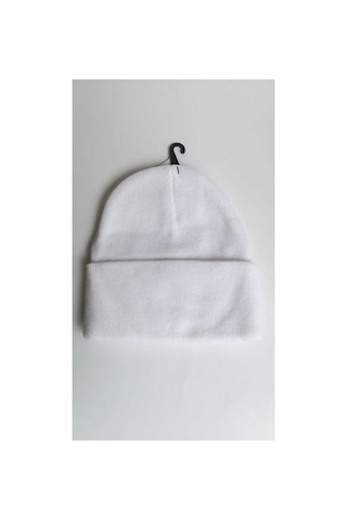 Cmf Triko Beyaz Düz Renk Basic Bere Unisex Beyaz