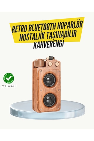 Klasik Görünümlü Bluetooth Hoparlör 360 Derece Stereo Ve Radyo - 500