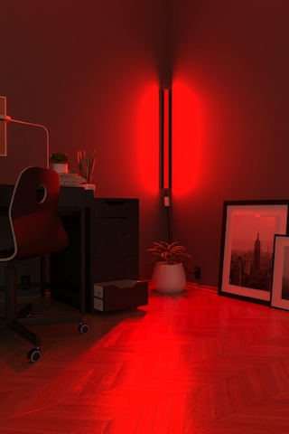 KUMANDALI  Köşe Rgb Led Abajur Aplik Gece Lambası Siyah