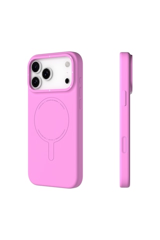 Apple Uyumlu iPhone 17 Pro Max  Kılıf M-safe Şarj Özellikli Youngkit Morandi Serisi Kapak Pembe Pembe
