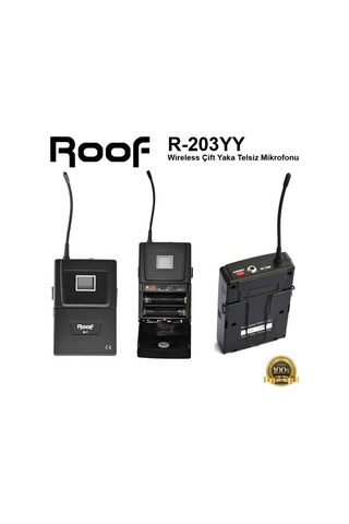 Roof R-203yy Wireless Çift Yaka Mikrofon