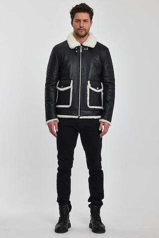 Jake Siyah Deri Mont 001