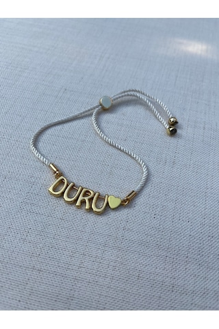 İsimli Ayarlanabilir Bileklik Her Harf Vardır Gold