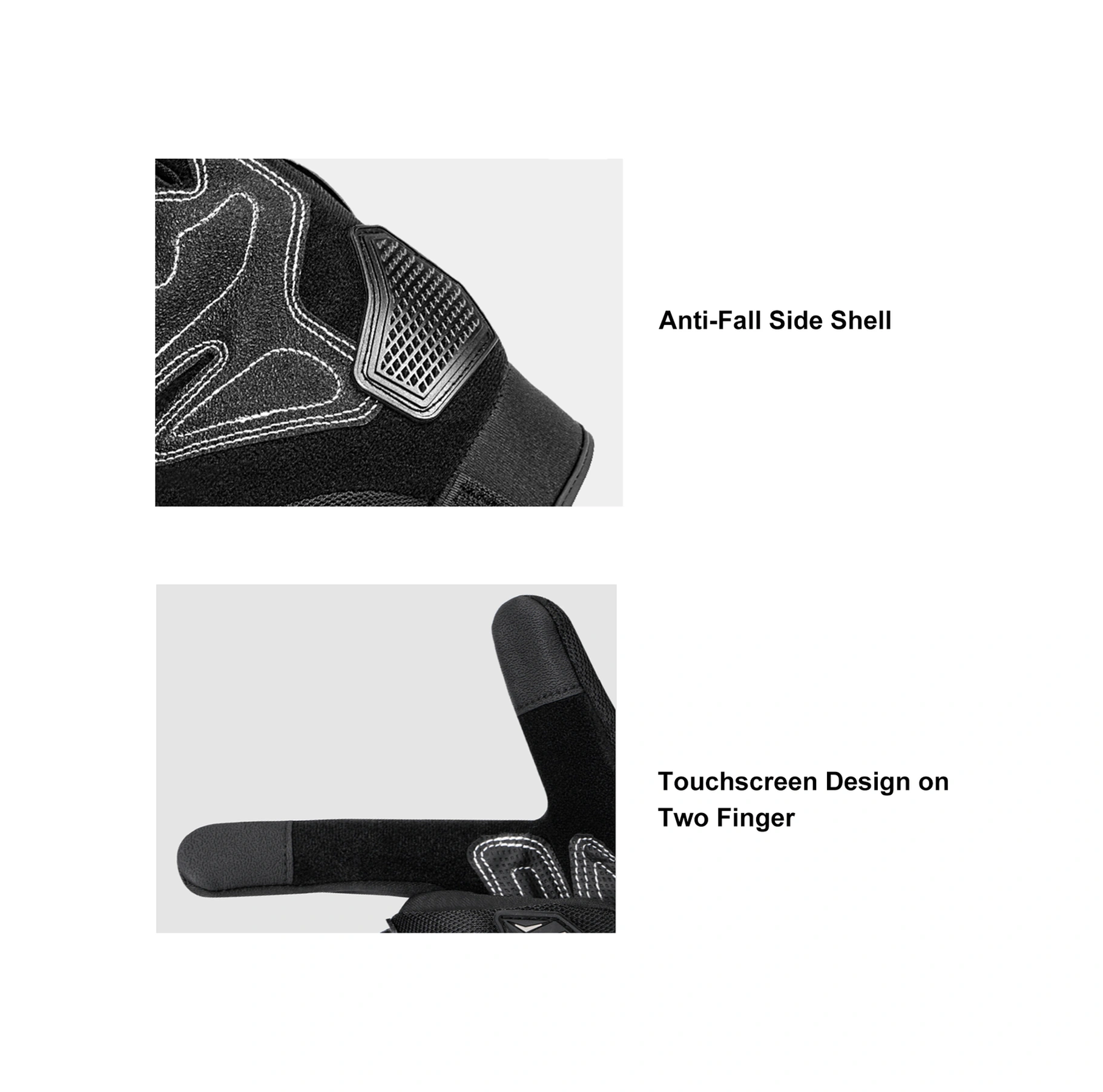 Dofolink Motorcycle Sürekli Kullanıma Uygun Siyah-kırmızı Dokunmatik Ekranlı Kaymazlı Dayanıklı Sürüş Eldiveni Xl