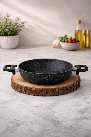 Diez 20 Cm Granit Ezme Sahan Siyah Yanmaz Yapışmaz