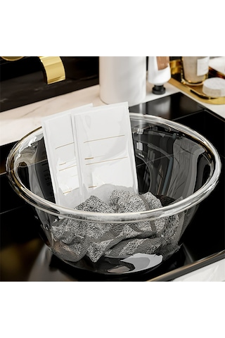 Yaleker Pet Materyal Transparan Kalın Kenar Ev Dormitory Yıkama Tepsisi - Yüz, Ayak Yıkama, Ev Gereci Küçük Boy Diğer