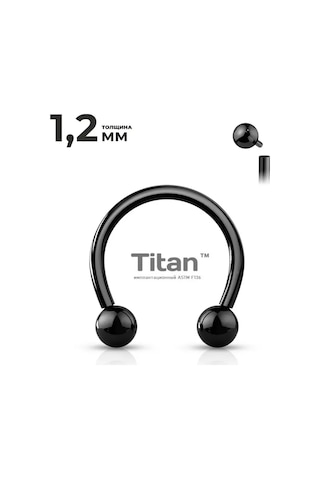 Spikes Titanyum Septum Halka Küpe, Daire Şeklinde Piercing Gülümseme 81794537 Siyah